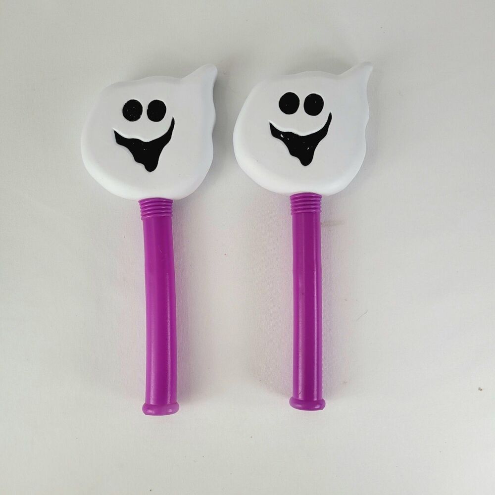 Vintage Blow Mold Rattle Shaker Noisemaker Halloween Ghost 90s Retro Fun World